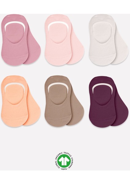 Bistyle 6'lı Mix Babet Çorap 30101 Gül Kurusu