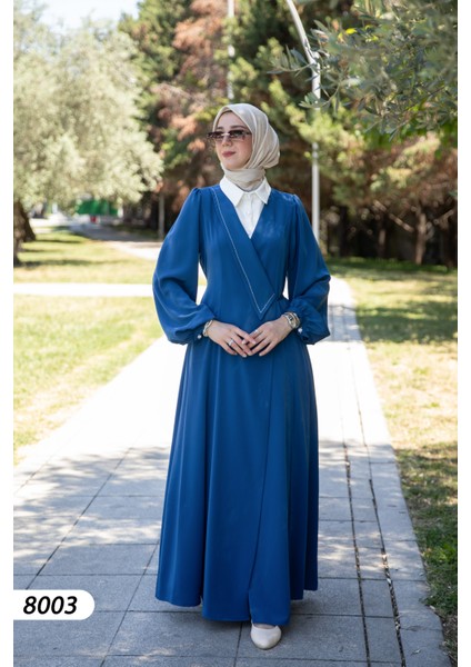 Krep Kumaş Elbise 8003