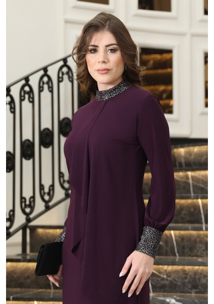 Sim Detaylı Efsane Tesettür Abiye Elbise fiyatları