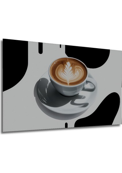 Çerçeve Görünümlü Kayanın Üzerinde Kartal Yağlı Boya Görünümlü Dekoratif Ahşap Ofis Yuvarlak Tablo modelleri