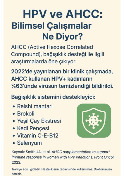 AHCC, EGCG PAPILEX+ Bitki Ekstreleri İçeren Takviye Edici Gıda