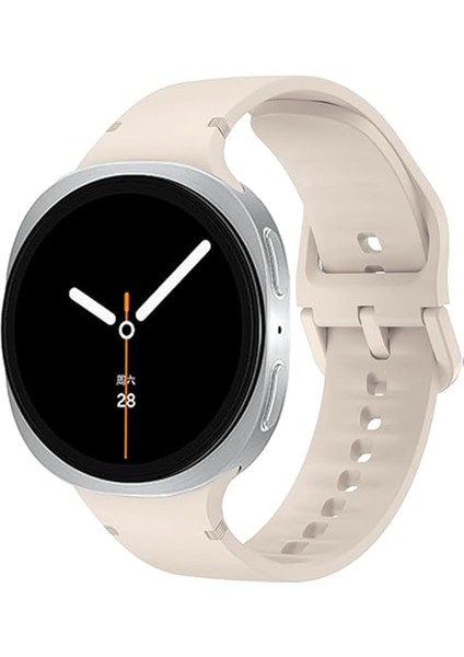 Samsung Galaxy Watch 8 44MM 40MM Ile Uyumlu Metal Tokalı Purelux Soft Silikon Kordon