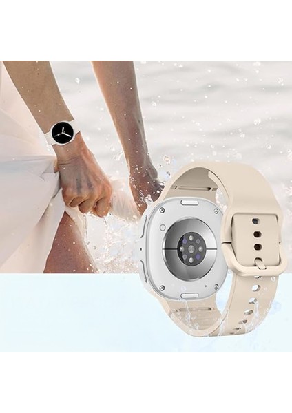 Samsung Galaxy Watch 8 44MM 40MM Ile Uyumlu Metal Tokalı Purelux Soft Silikon Kordon modelleri