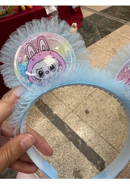 Labubu Kız Çocuk Taç Mavi