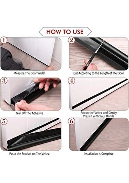 Kapı Altı Rüzgar Önleyici Isı Yalıtım Süngeri Eşik Altlığı Stoper Rüzgarlık Toz Soğuk Sünger Çelik