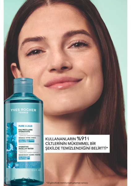 Makyaj Temizleme Micellar Suyu-Normal ve Kuru Cilt -Pure Algue Nemlendirici Botanik Kompleks 400ML modelleri