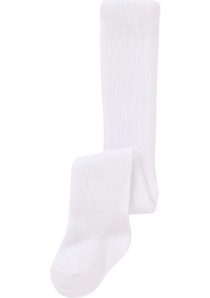 Bibaby Biorganic Klasik Düz Beyaz Külotlu Çorap 68442 Beyaz