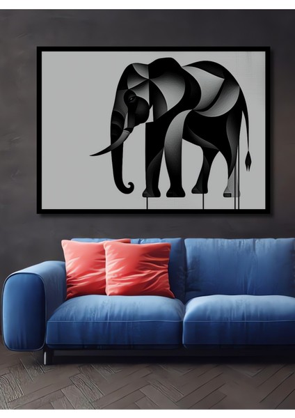 Çerçeve Görünümlü Destansı Savaş Alanı Yağlı Boya Görünümlü Dekoratif Ahşap Işyeri/ofis Kare Tablo