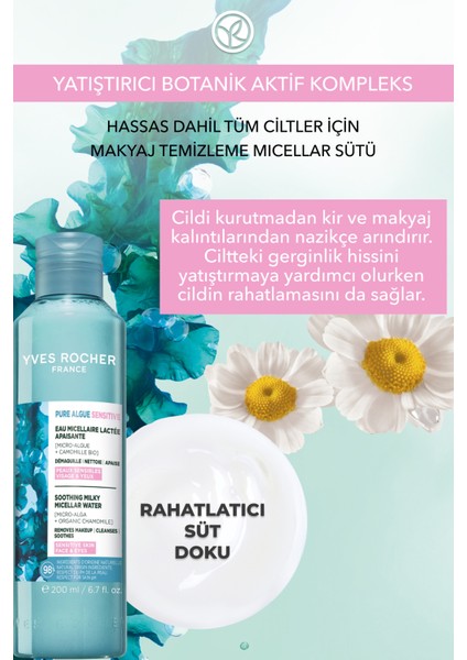Yüz&makyaj Temizleme Micellar Sütü-Hassas Dahil Tüm Cilt-Pure Algue Sensitive Botanik Kompleks 200ML fiyatları
