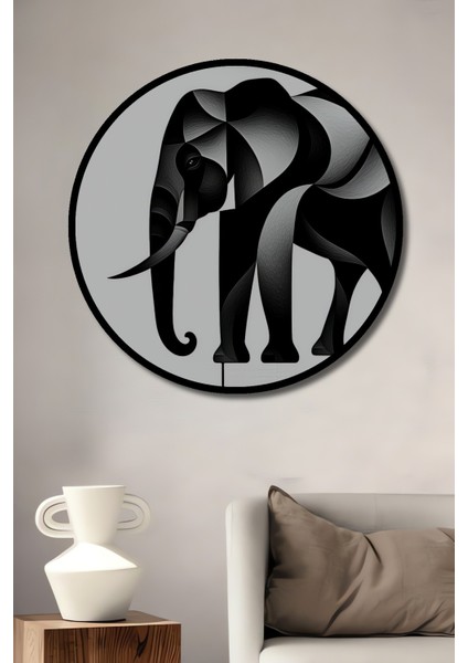 Çerçeve Görünümlü Destansı Savaş Alanı Yağlı Boya Görünümlü Dekoratif Ahşap Ofis Yuvarlak Tablo