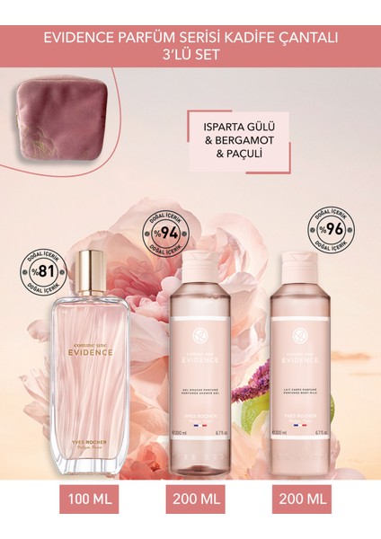 Evidence Parfüm Serisi Kadife Çantalı 3’lü SET-9916919 fiyatları