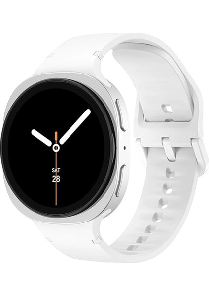 Samsung Galaxy Watch 8 44MM 40MM Ile Uyumlu Metal Tokalı Purelux Soft Silikon Kordon