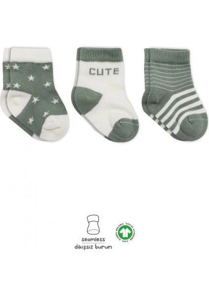 Bistyle 3'lü Penye Cute Stars Soket Çorap 10115 Nil