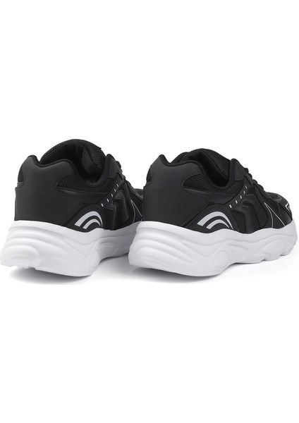 Erkek Siyah Beyaz Günlük Spor Ayakkabı Rahat Yürüyüş Koşu Sneaker Hafif Tabanlı fırsatları