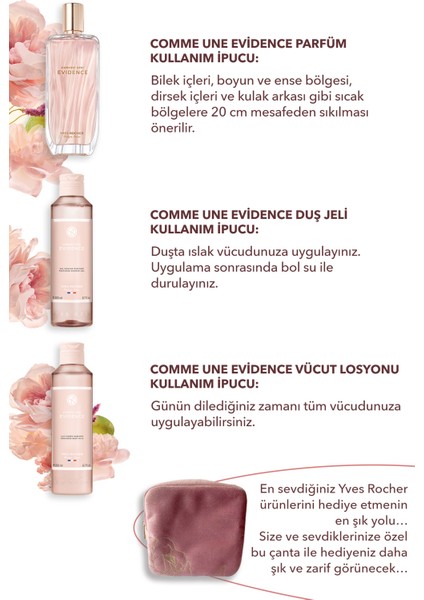 Evidence Parfüm Serisi Kadife Çantalı 3’lü SET-9916919 modelleri