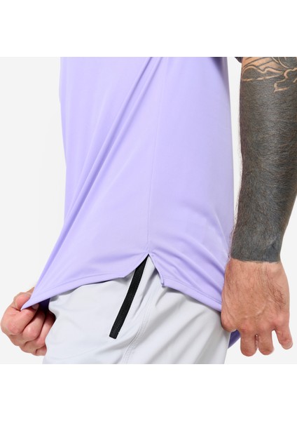 Domyos Erkek Bisiklet Yaka Kısa Kollu Spor Tişörtü - Mor indirimleri