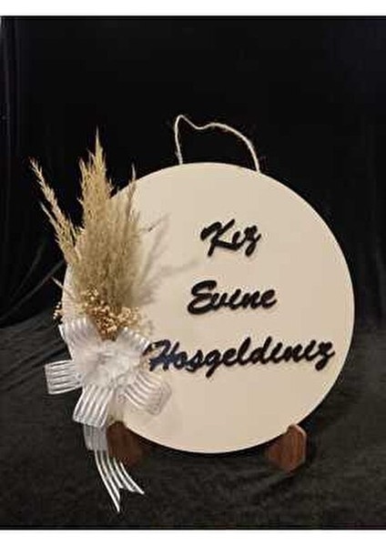 Kız Evine Hoşgeldiniz Kapı Süsü 28*28 cm fiyatları