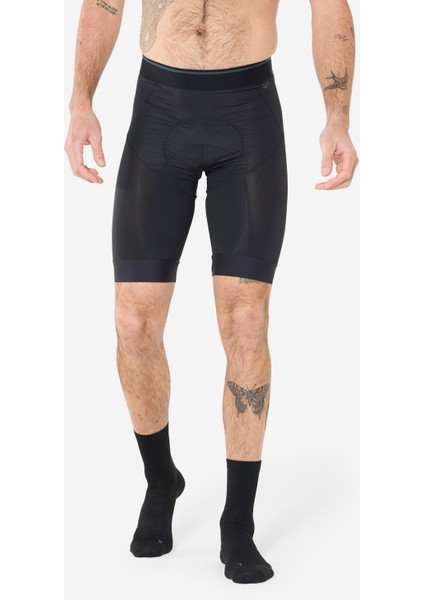 Rockrider 500 Erkek Dağ Bisikleti Şort Içliği Siyah