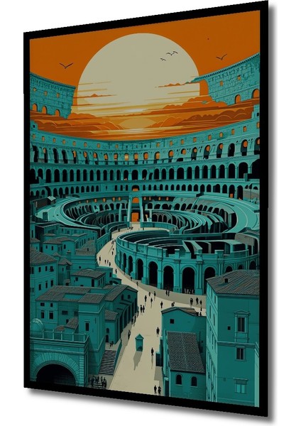 Çerçeve Görünümlü Çizgi Film Tarzı M4 Karbon Tüfek Modern Sanat Dekoratif Ahşap Ofis Yuvarlak Tablo fiyatları