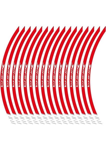 Bajaj Dominar 250-400 Baskılı Kırmızı Iki Renk Jant Sticker Etiket Modeli