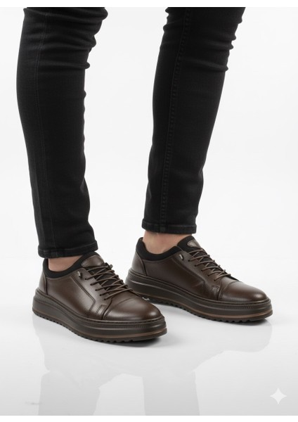 Erkek Hakiki Deri Rahat Yumuşak Kalın Taban Casual Ayakkabı AY-1040-K fiyatları