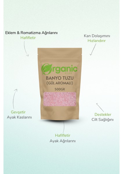Doğal Gül Aromalı Banyo Tuzu 500GR | Ayak Bakım Tuzu | Rahatlatıcı & Yenileyici fiyatları