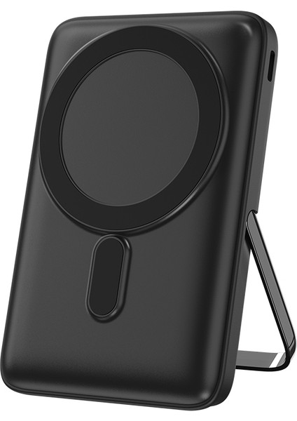 WI-P011 Gentleman Serisi LED Işık Göstergeli Standlı Kablosuz Powerbank 10.000MAH 15W Siyah fiyatları