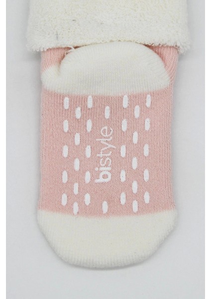 Bistyle Puanlı Kaymaz Havlu Soket Çorap 2'li BS10502 Pudra Pembe indirimleri