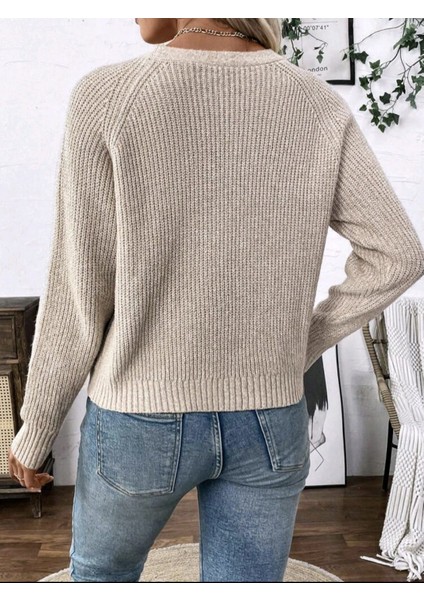 Uzun Kollu Dokuma Detaylı V Yaka Düğmeli Model Triko Hırka fiyatları