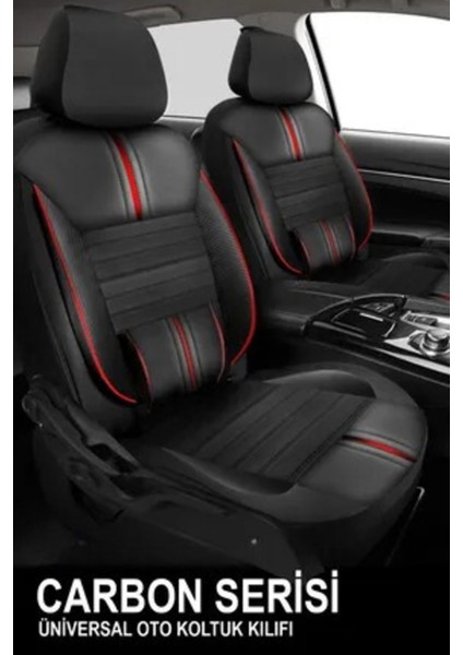 Mini Countryman (R60) Cooper D 2.0 (112 Hp) All4 2013 Uyumlu Jakar Serisi Siyah-Kırmızı Oto Kılıfı Tam Set