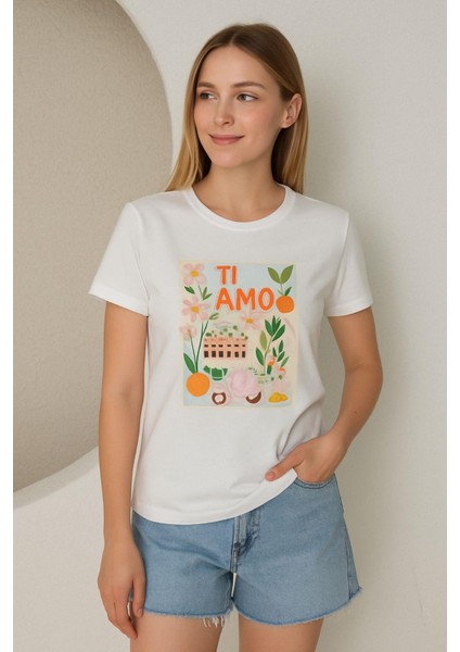 Tiamo Yazılı Kadın Tişört