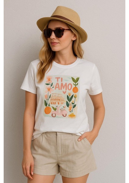 Tiamo Yazılı Kadın Tişört fiyatları