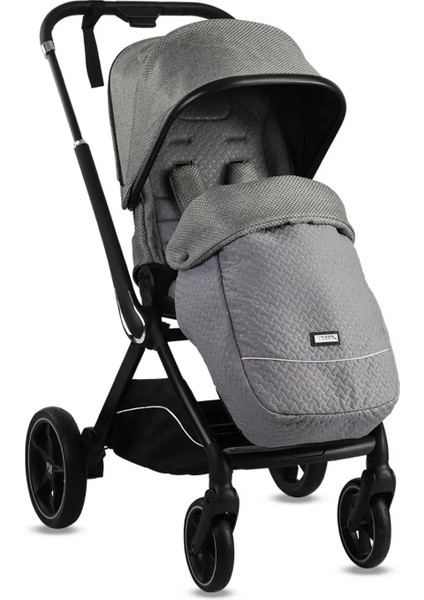 Kobe Capsule Çift Yönlü Doğumdan Itibaren 22 kg Taşıma 360° Pu Tekerlek ile Mükemmel Manevra Sağlayan Travel Sistem-Seyahat Sistem Bebek Arabası Grey