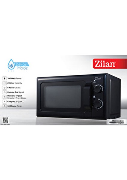 ZLN1222 Mikrodalga Fırın | 20L | 700W Güç | 6 Güç Seviyesi | Buz Çözme fırsatları