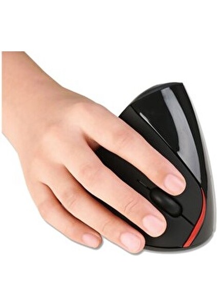 Ergonomik Sessiz Kablosuz Mouse – 2.4g Bağlantı | 1600 Dpı | Siyah