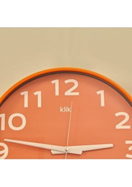 Dekoratif Duvar Saati - Turuncu - 38 cm modelleri