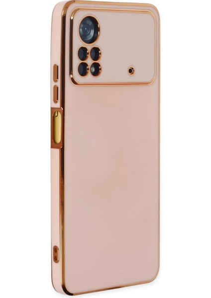 Zengezur Newface Xiaomi Poco X4 Pro 5g Kılıf Volet Silikon - Pembe