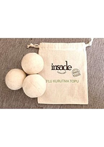 Yün Kurutma Topu 3 Adet Doğal Yumuşatıcı Beyaz Çamaşır Kurutma Topları fiyatları