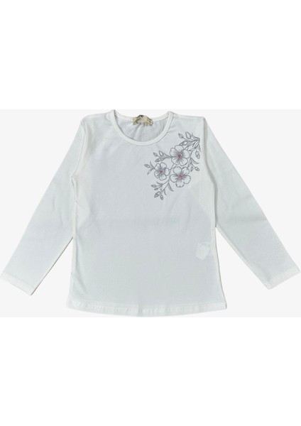 Çiçekli Kız Badi - Ekru