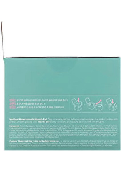 Madecassoside Blemish Pad – Hassas Ciltler Için Yatıştırıcı ve Nemlendirici Peeling Pedleri 100 Adet fiyatları