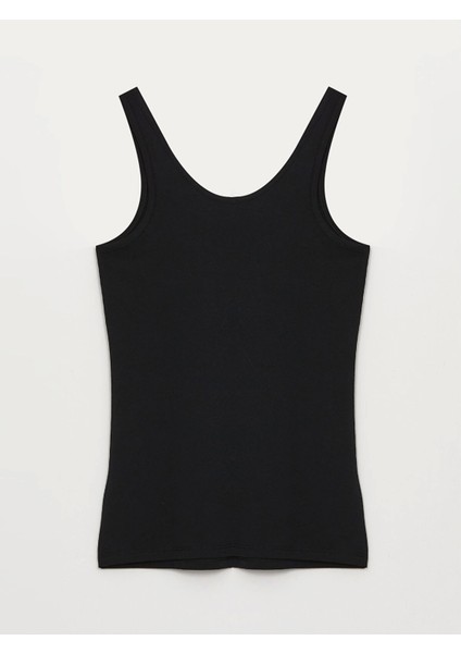 Lcw Dream Siyah Kadın U Yaka Düz Atlet