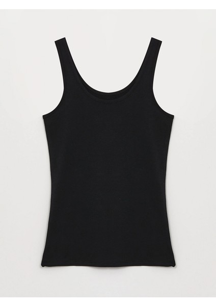 Lcw Dream Siyah Kadın U Yaka Düz Atlet