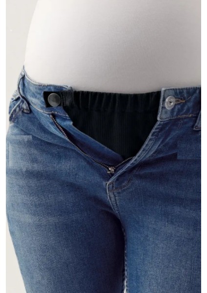 Hamile Pantolon Bel Genişletici – Kadın Pantolon Genişletici, Sağ Düğme Uyumlu, Ayarlanabilir Aparat Siyah