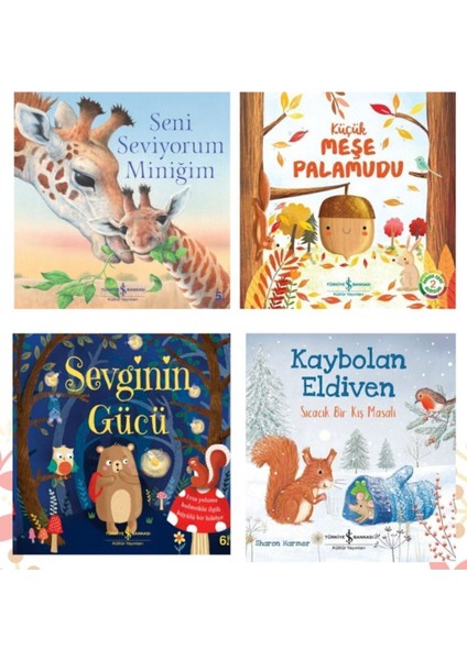 Iş Bankası Kültür Seni Seviyorum Miniğim + Küçük Meşe Palamudu+Sevginin Gücü + Kaybolan Eldiven Set