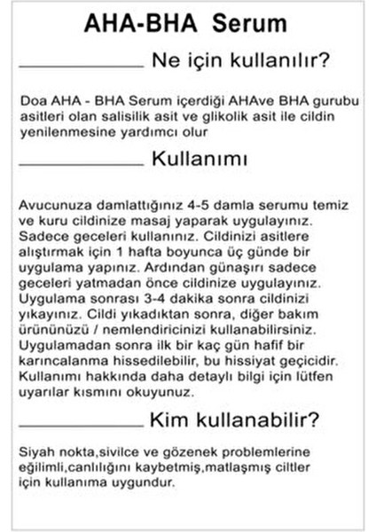 Aha Bha Serum %10 Glikolik %2 Salisilik Asit fırsatları