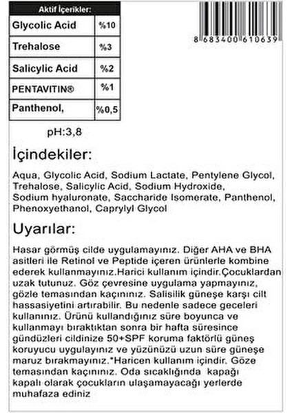 Aha Bha Serum %10 Glikolik %2 Salisilik Asit indirimleri