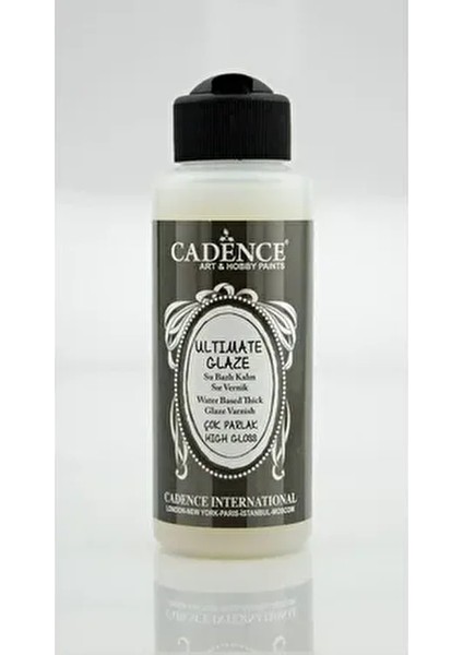 Cadence Ultımate Glaze Vernik Su Bazlı Çok Parlak 120 ml Sanatsal Kullanım İçin