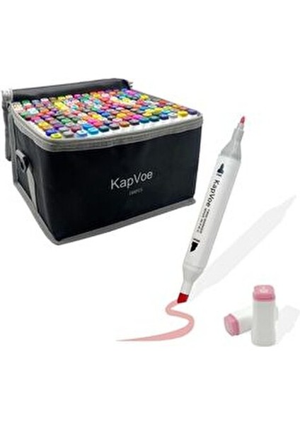 168’LI Çift Uçlu Touch Marker Art Tasarım Kurecolor Twin Marker Kalem Seti Taşınabilir Çanta Ithal fiyatları