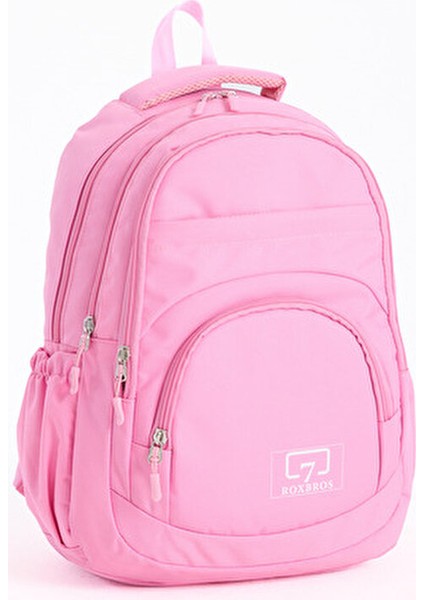 Okul Sırt Çantası 15' Laptop Bölmeli 5 Cepli Kadın - Kız Çanta Açık Pembe Ilkokul - Ortaokul - Lise