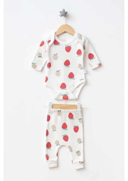 Desenli Kız Bebek Zıbın Takım